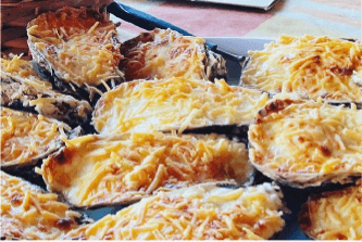 Ostras gratinadas ao forno